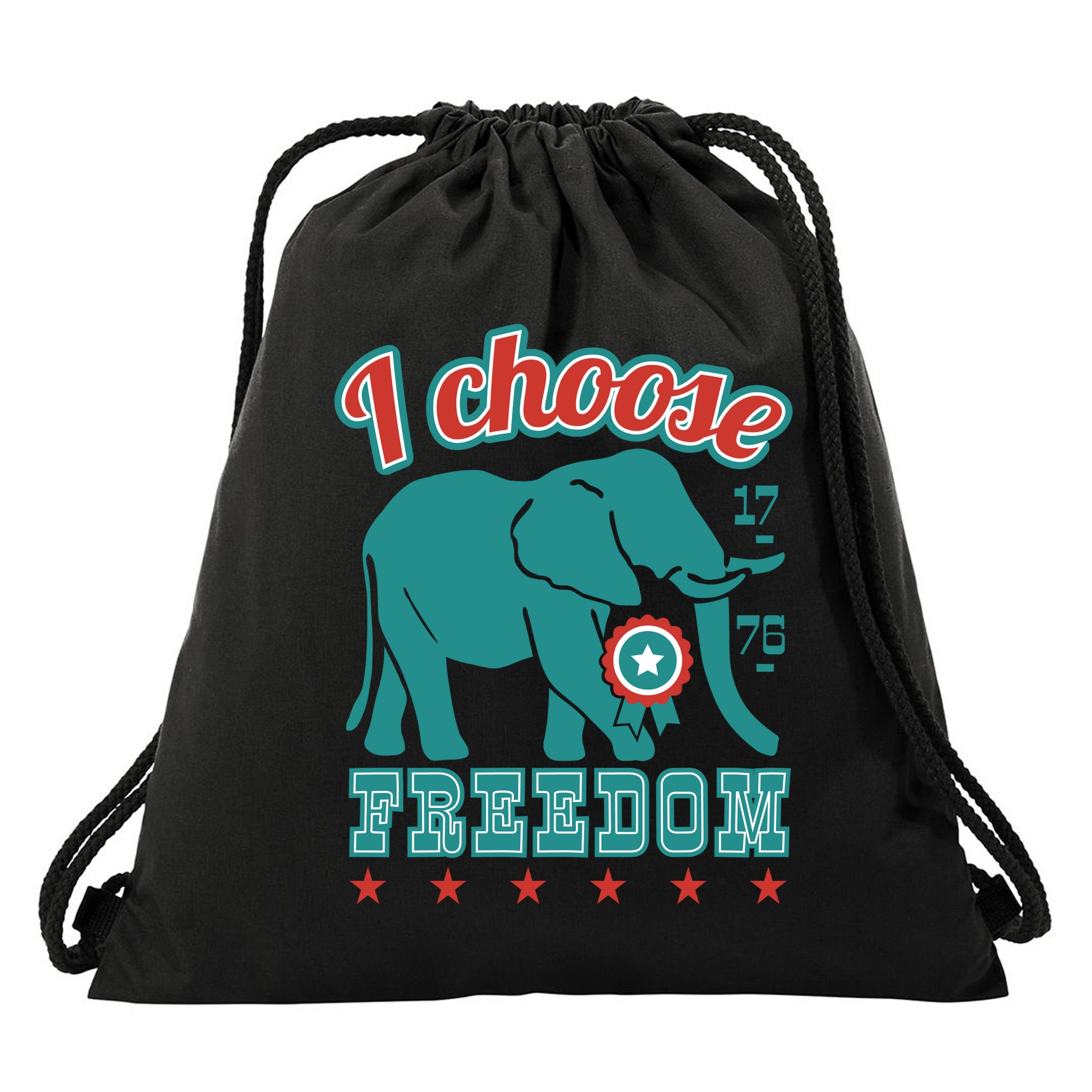 I Choose Freedom Republican Political Drawstring Bag