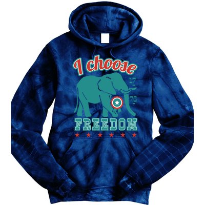 I Choose Freedom Republican Political Tie Dye Hoodie