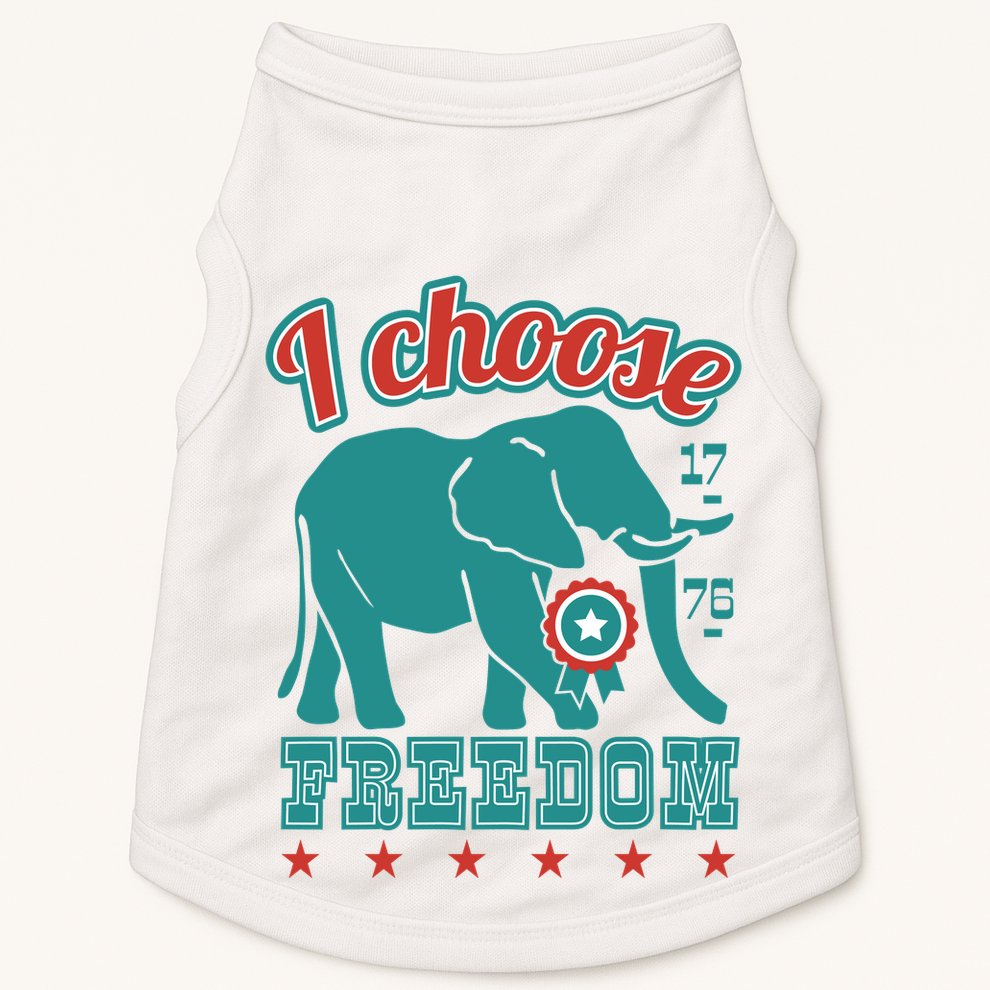 I Choose Freedom Republican Political Doggie Tank