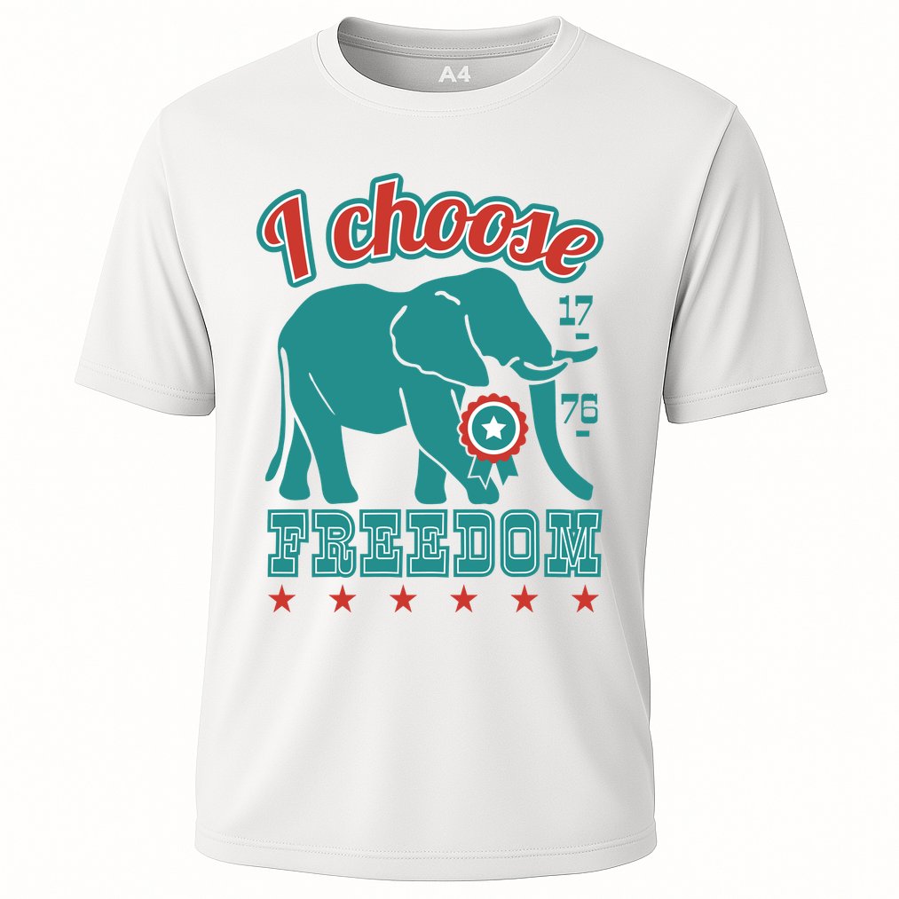 I Choose Freedom Republican Political Cooling Performance Crew T-Shirt