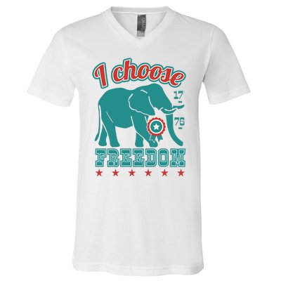 I Choose Freedom Republican Political V-Neck T-Shirt