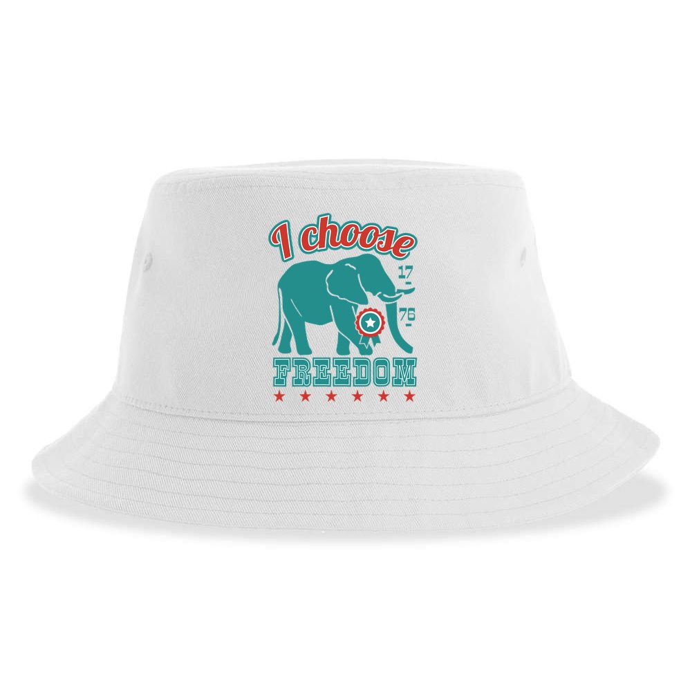 I Choose Freedom Republican Political Sustainable Bucket Hat