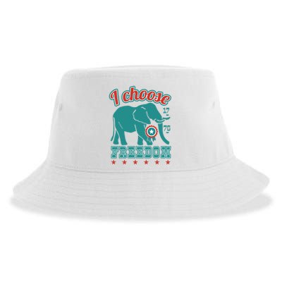 I Choose Freedom Republican Political Sustainable Bucket Hat