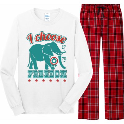 I Choose Freedom Republican Political Long Sleeve Pajama Set