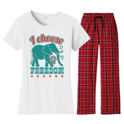 I Choose Freedom Republican Political Women's Flannel Pajama Set