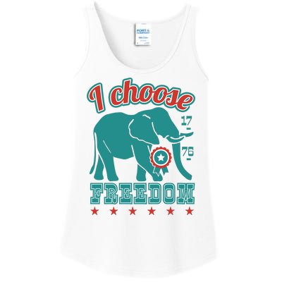 I Choose Freedom Republican Political Ladies Essential Tank