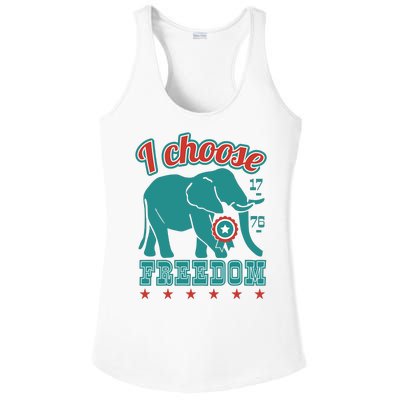 I Choose Freedom Republican Political Ladies PosiCharge Competitor Racerback Tank