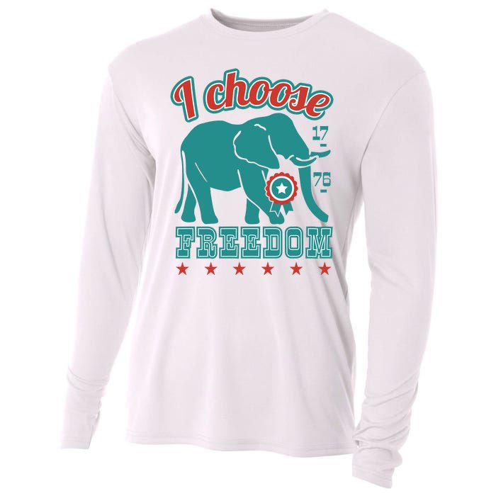 I Choose Freedom Republican Political Cooling Performance Long Sleeve Crew