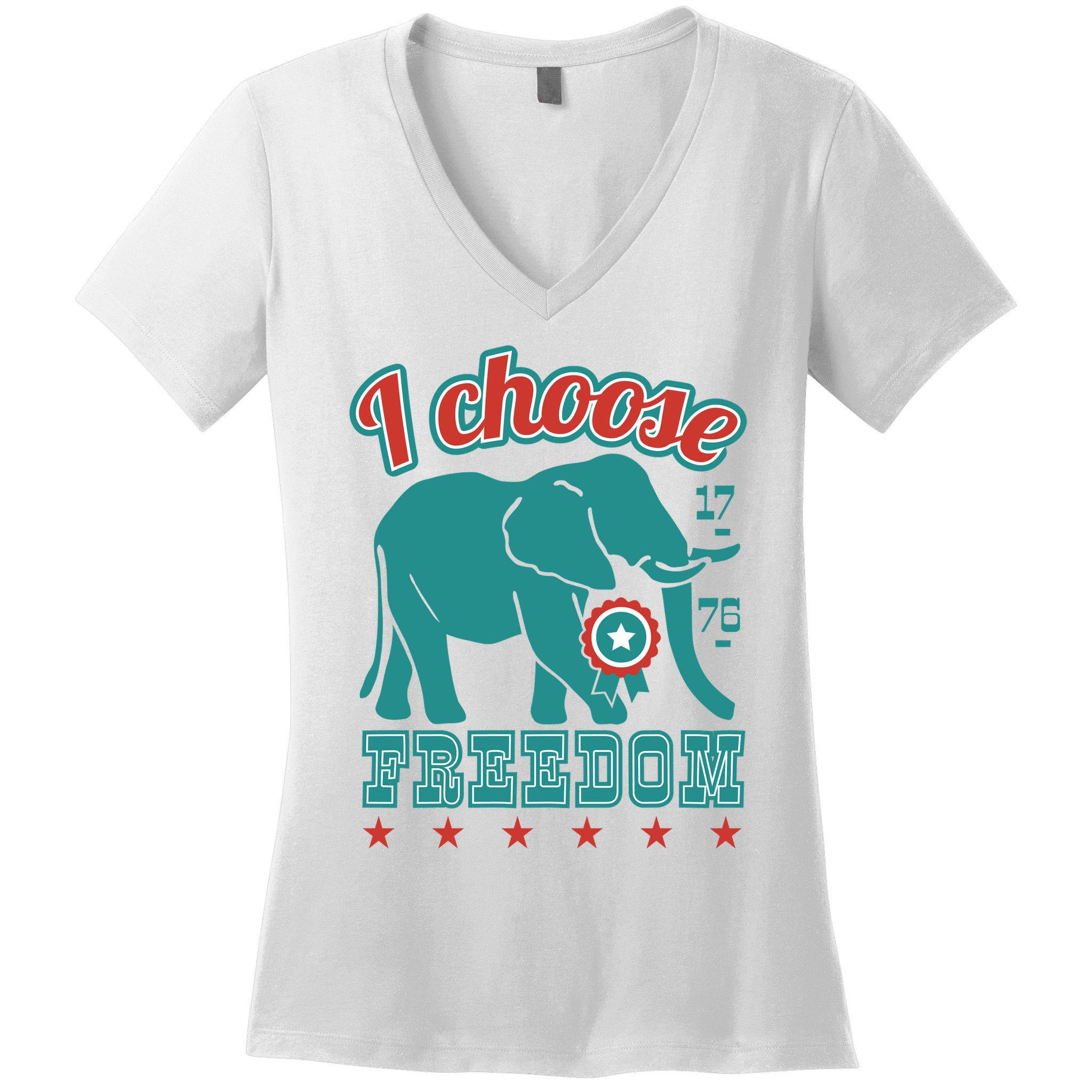 I Choose Freedom Republican Political Women's V-Neck T-Shirt