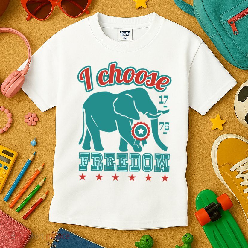 I Choose Freedom Republican Political Kids T-Shirt