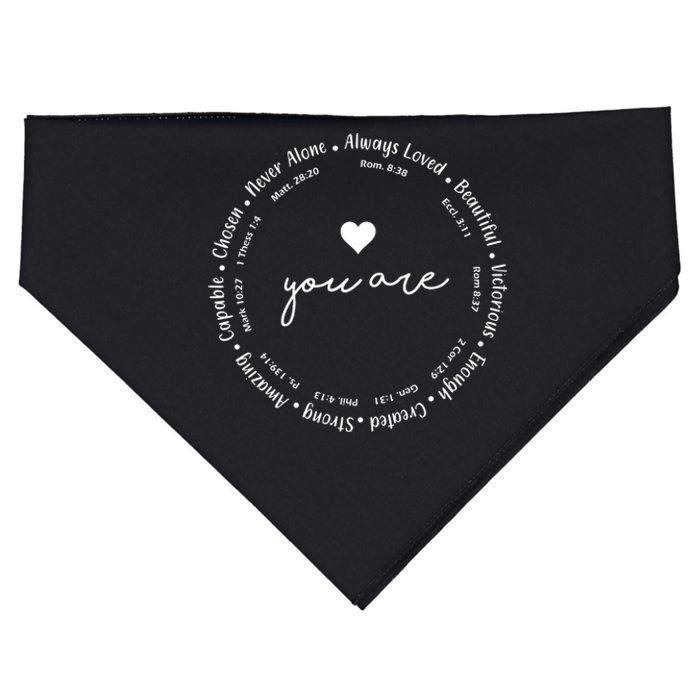 Inspiring Christian Faith Bible Quotes USA-Made Doggie Bandana