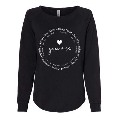 Inspiring Christian Faith Bible Quotes Womens California Wash Sweatshirt