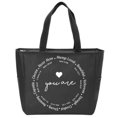 Inspiring Christian Faith Bible Quotes Zip Tote Bag
