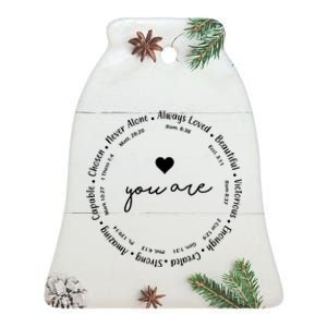 Inspiring Christian Faith Bible Quotes Ceramic Bell Ornament