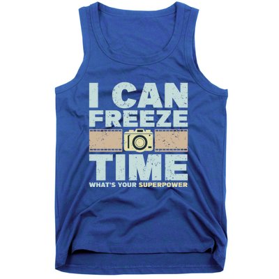 I Can Freeze Time Superpower Camera Photographer Gift Tank Top