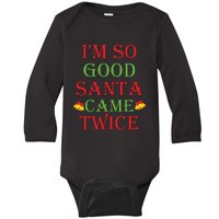 Inappropriate Christmas Funny Xmas Party Gift Baby Long Sleeve Bodysuit