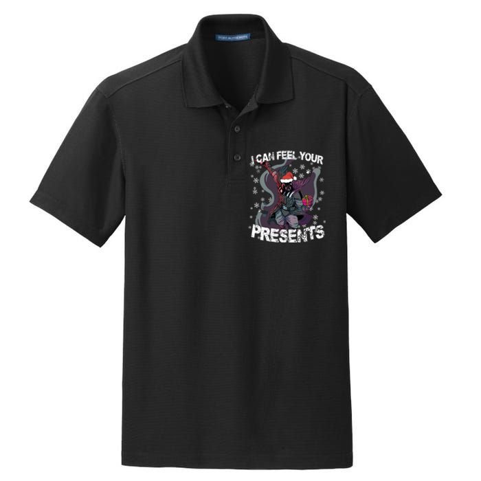 I Can Feel Your Presents Christmas Star Merry Wars Holiday Season Lover Dry Zone Grid Polo