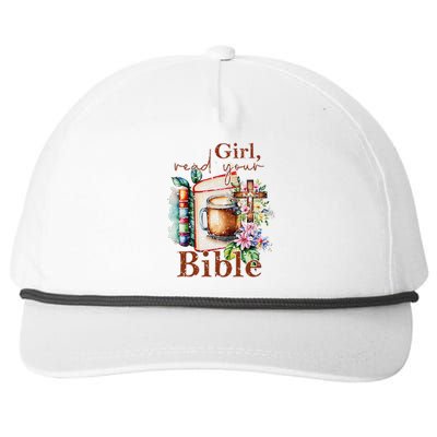 Inspirational Christian Girl Read Your Bible Snapback Five-Panel Rope Hat