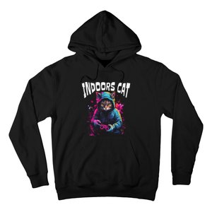 Indoors Cat Gamer Hoodie Hoodie