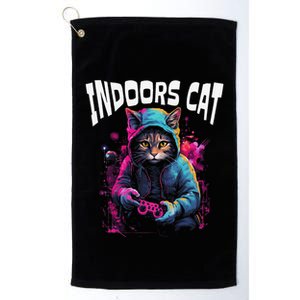 Indoors Cat Gamer Hoodie Platinum Collection Golf Towel