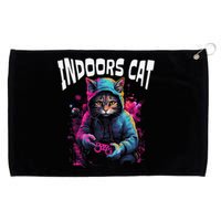 Indoors Cat Gamer Hoodie Grommeted Golf Towel