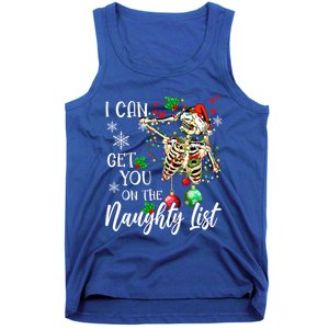 I Can Get You On The Naughty List Funny Santa Skeleton Xmas Gift Tank Top