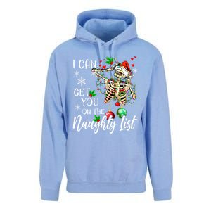 I Can Get You On The Naughty List Funny Santa Skeleton Xmas Gift Unisex Surf Hoodie