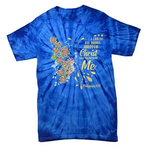 I Cancute Giftdo All Things Through Jesus Who Strengthens Me Cool Gift Tie-Dye T-Shirt