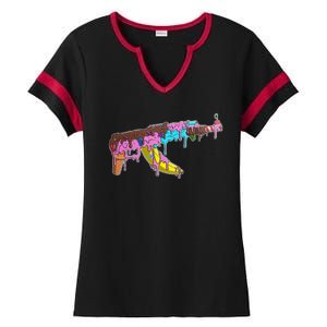 Ice Cream Gun AK47 Ladies Halftime Notch Neck Tee