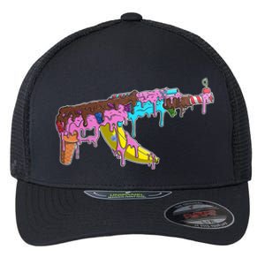 Ice Cream Gun AK47 Flexfit Unipanel Trucker Cap