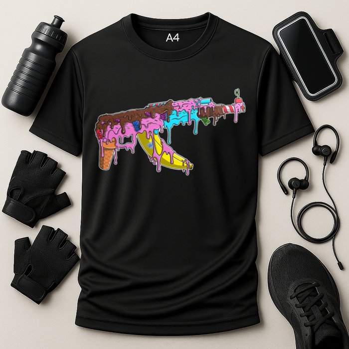 Ice Cream Gun AK47 Cooling Performance Crew T-Shirt