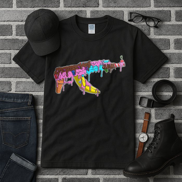 Ice Cream Gun AK47 Tall T-Shirt