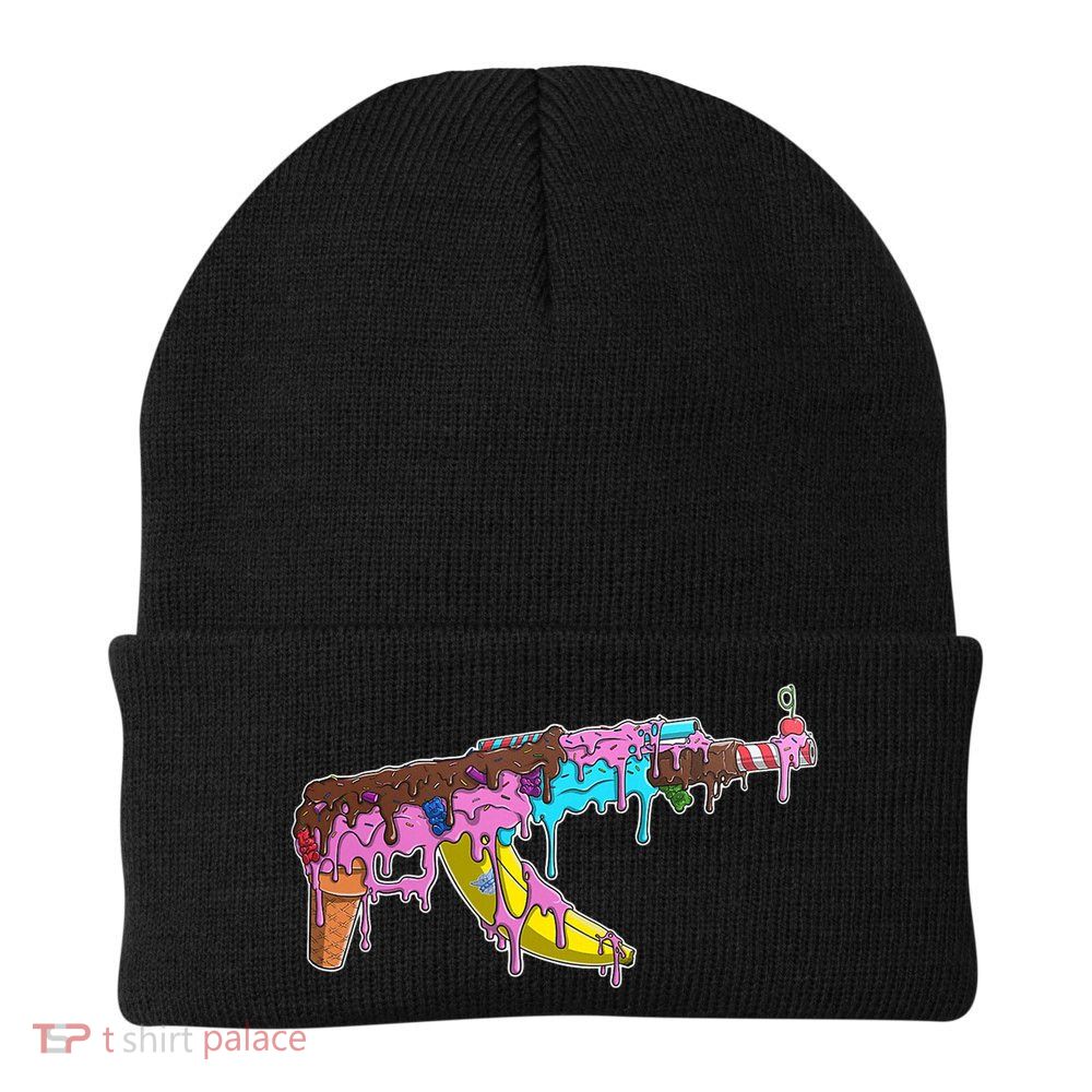 Ice Cream Gun AK47 Knit Cap Winter Beanie