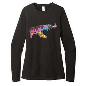 Ice Cream Gun AK47 Womens CVC Long Sleeve Shirt