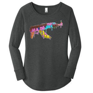 Ice Cream Gun AK47 Women's Perfect Tri Tunic Long Sleeve Shirt