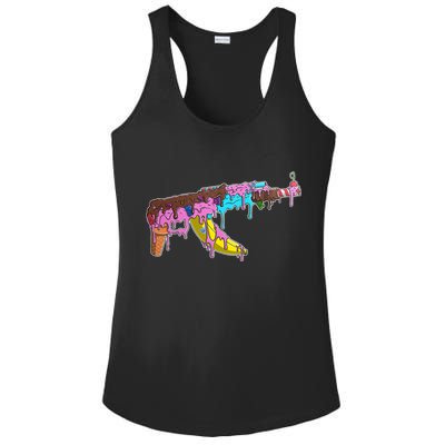 Ice Cream Gun AK47 Ladies PosiCharge Competitor Racerback Tank
