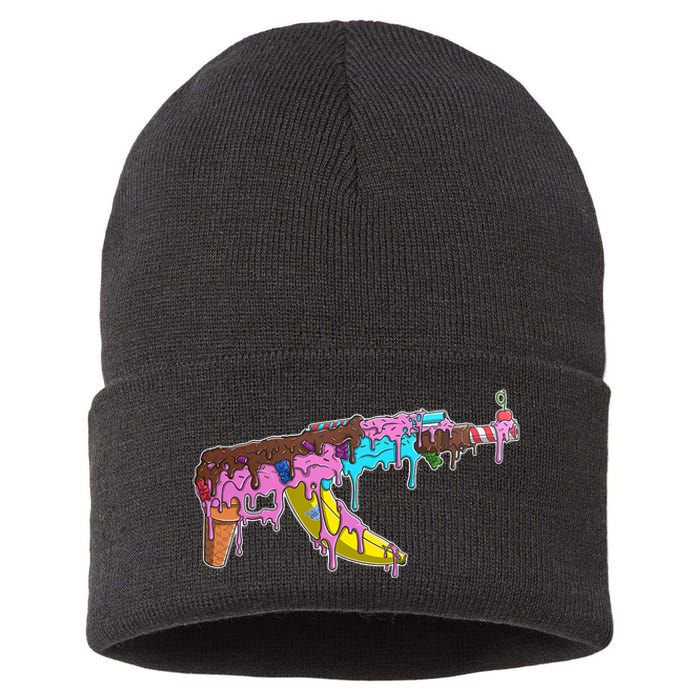 Ice Cream Gun AK47 Sustainable Knit Beanie