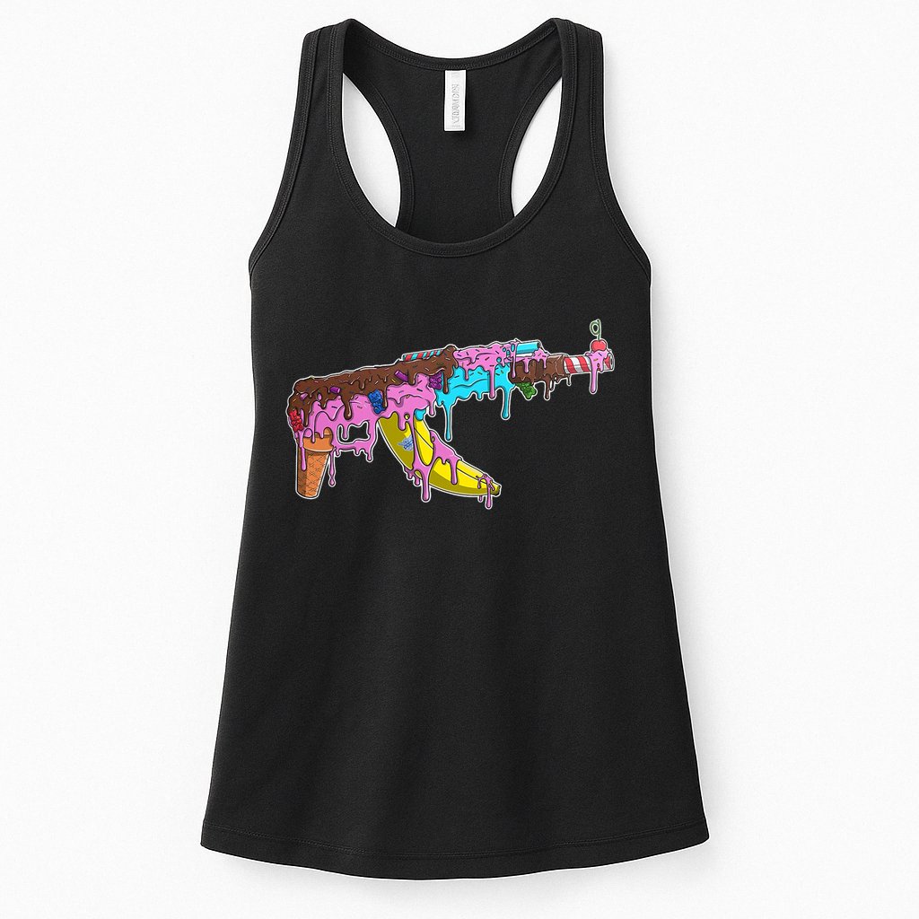 Ice Cream Gun AK47 Womens Tank Top