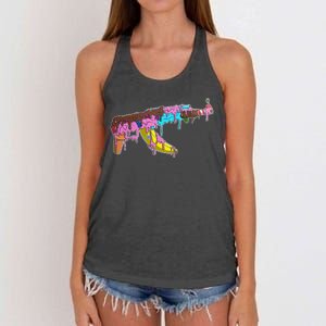 Ice Cream Gun AK47 Women's Knotted Racerback Tank