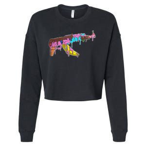 Ice Cream Gun AK47 Cropped Pullover Crew