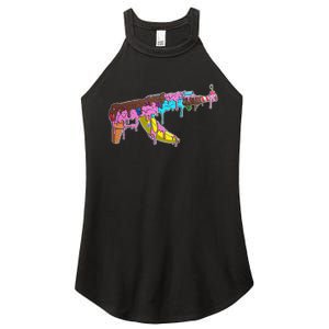 Ice Cream Gun AK47 Women's Perfect Tri Rocker Tank