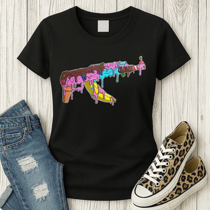 Ice Cream Gun AK47 Womens T-Shirt