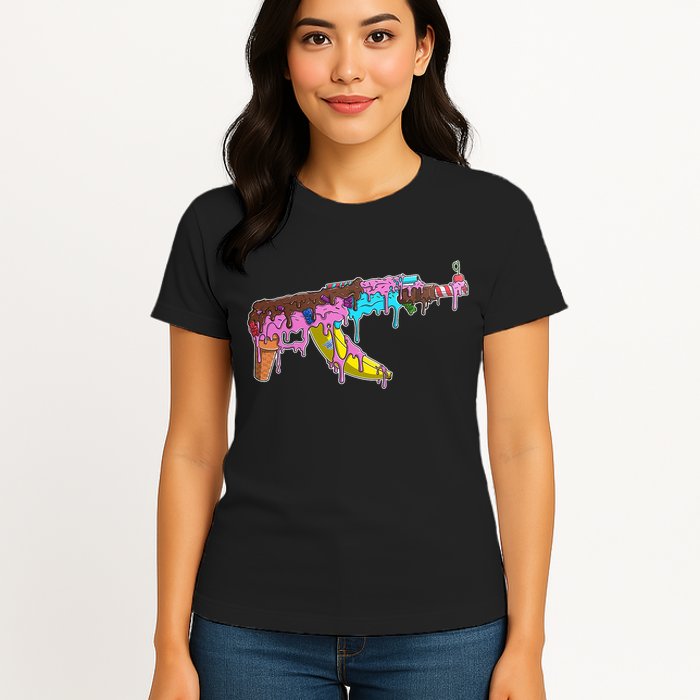 Ice Cream Gun AK47 Womens T-Shirt