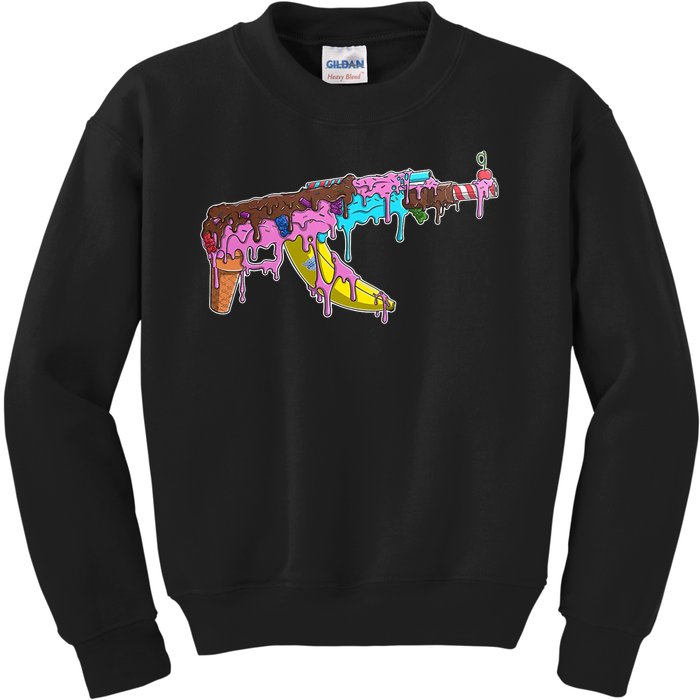 Ice Cream Gun AK47 Kids Sweatshirt