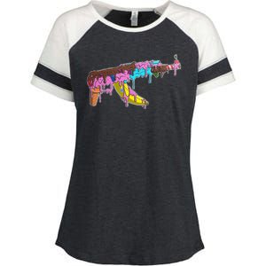 Ice Cream Gun AK47 Enza Ladies Jersey Colorblock Tee