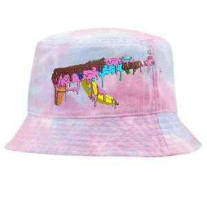 Ice Cream Gun AK47 Tie-Dyed Bucket Hat