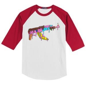 Ice Cream Gun AK47 Kids Colorblock Raglan Jersey