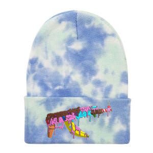 Ice Cream Gun AK47 Tie Dye 12in Knit Beanie