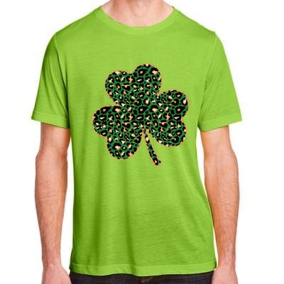 Irish Clover Green Gold Leopard Print Adult ChromaSoft Performance T-Shirt