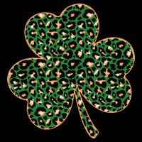 Irish Clover Green Gold Leopard Print Backpack